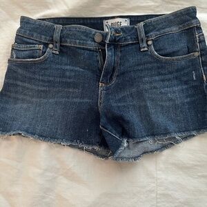 PAIGE Denim Jean cutoff shorts. Size 25. In excellent condition